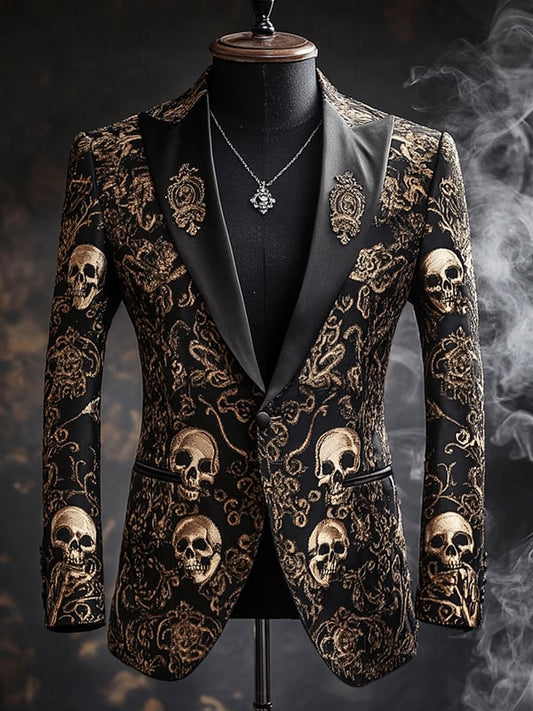 Men's Luxury Casual Business Skull Blazer