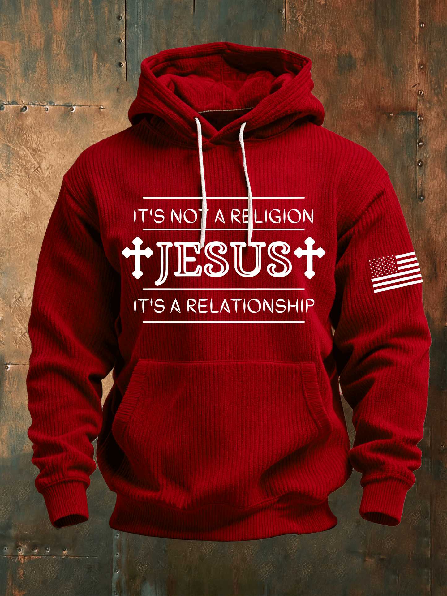 Men's Faith Print Knit Hoodie