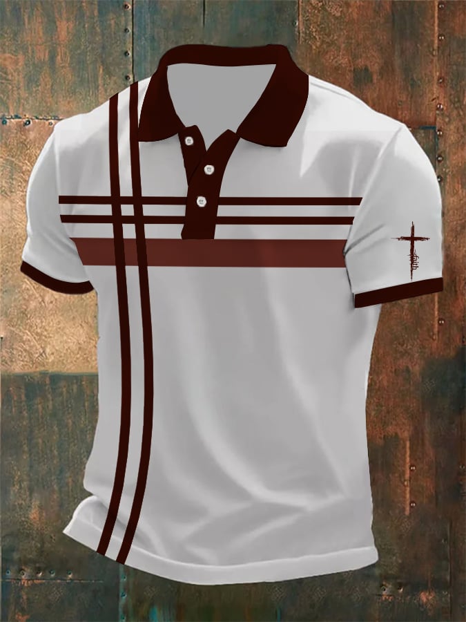 Men's Faith Casual POLO Shirt Tops