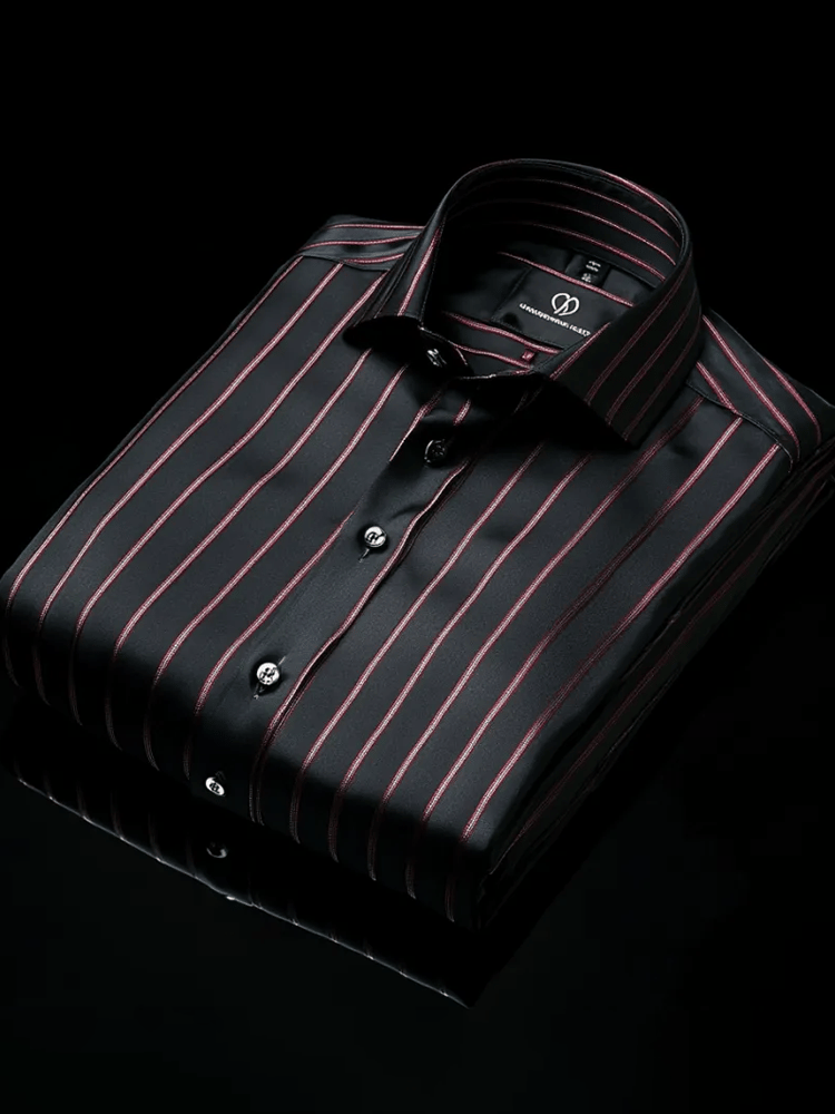 Men's Elegant Romantic Striped Long Sleeve Shirt