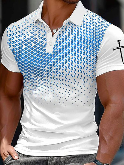 Men's Casual Contrast Color Faith Polo