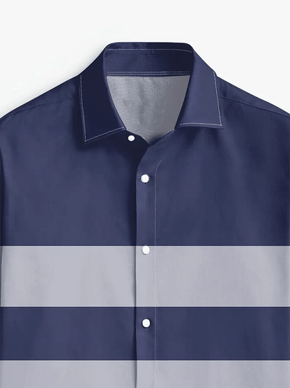 Men's Striped Business Casual Shirt