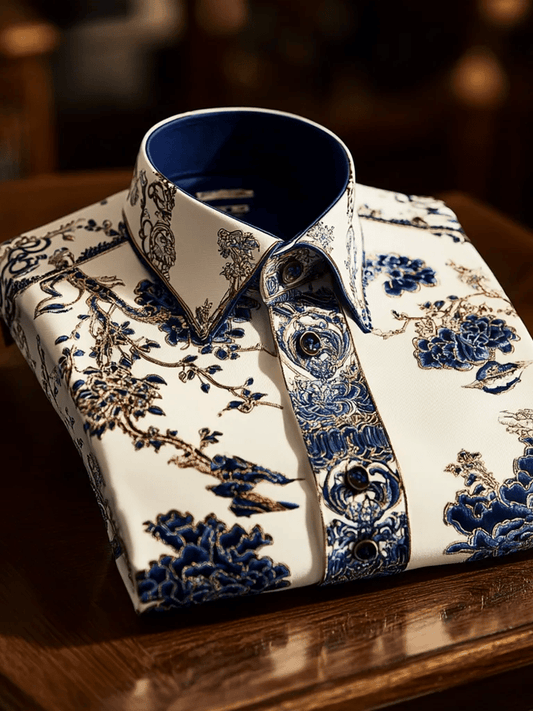 Men's Vintage Luxury Long Sleeve Shirt