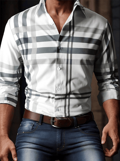 Men's Plaid Business Casual Shirt
