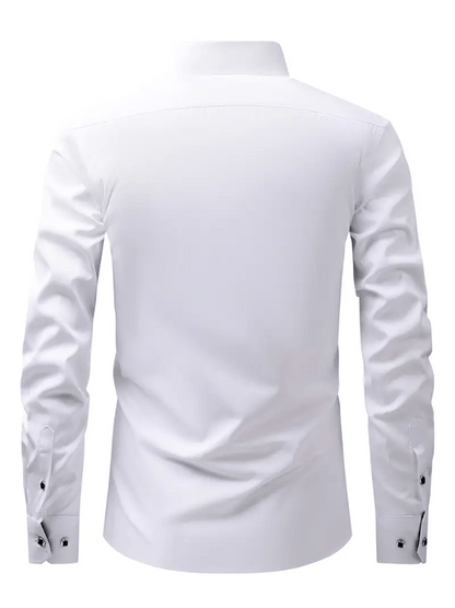 Men's Contrast Patchwork Business Casual Shirt