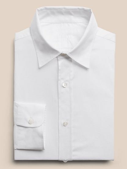 Men's Solid Color Design Business Casual Shirt