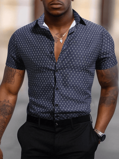 Men's Business Casual Short Sleeve Shirt