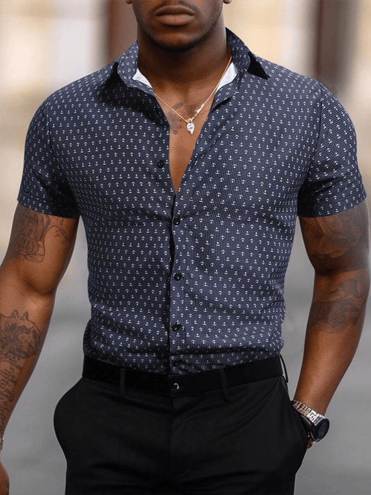 Men's Business Casual Short Sleeve Shirt