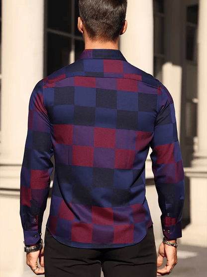 Men's Plaid Business Casual Shirt