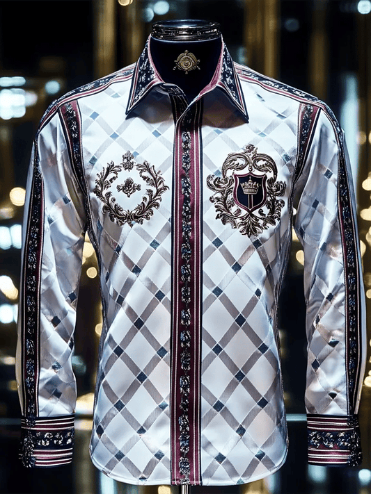 Men's Satin Luxe Long Sleeve Button Down Shirt