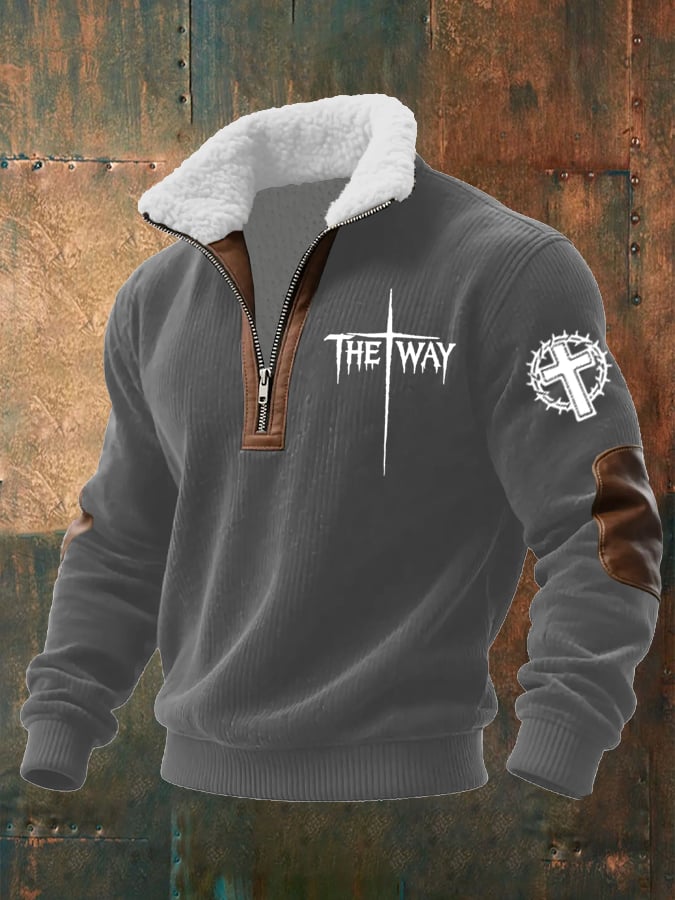 Men's Faith Printed Zipper Sweatshirt