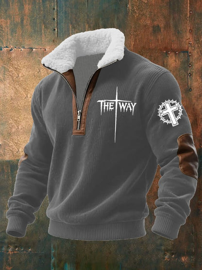 Men's Faith Printed Zipper Sweatshirt