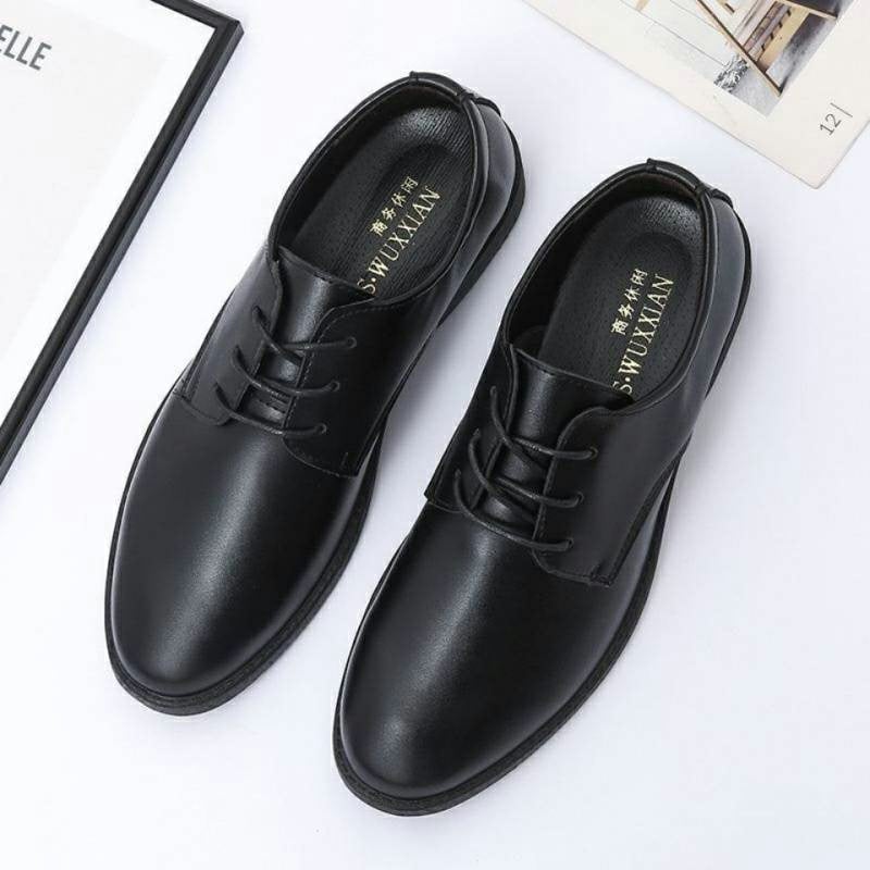 Men's British Business Wedding Casual Lace-up Formal Leather Shoes