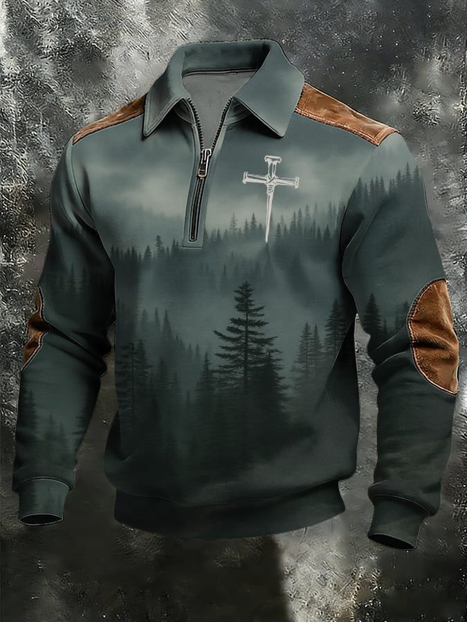 Men'S Vintage-Style Faith Printed Sweatshirt-Fast Shipping