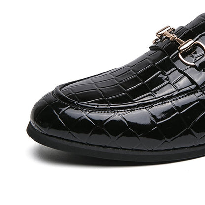 British Fashion Horsebit Heelless Breathable Faux Leather Shoes