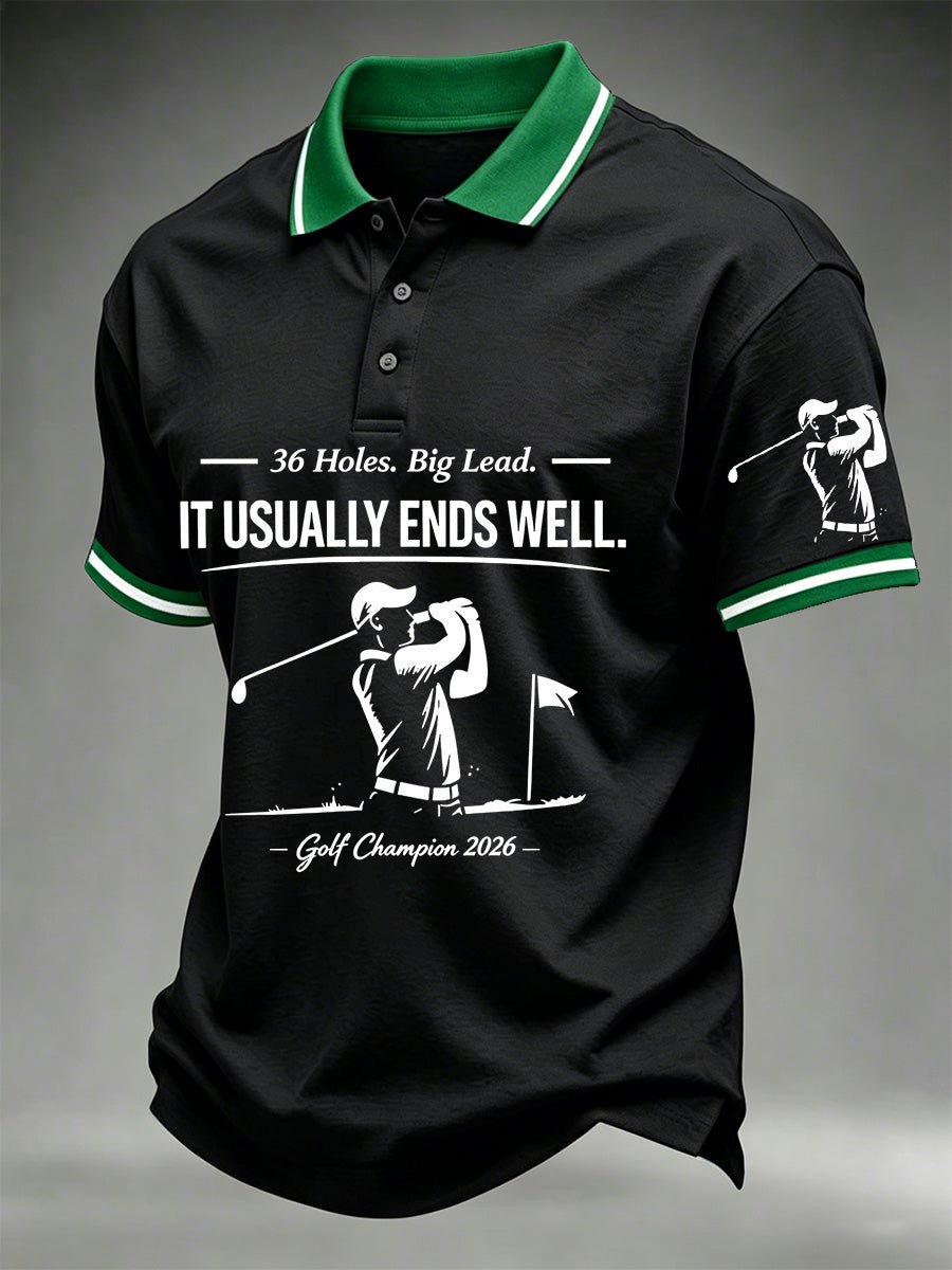 Men's Golf Champion Print Casual Polo
