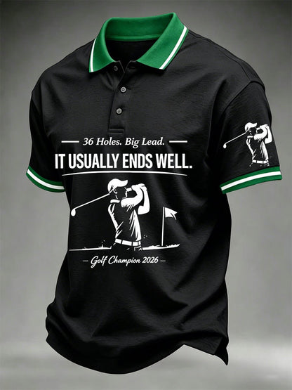 Men's Golf Champion Print Casual Polo