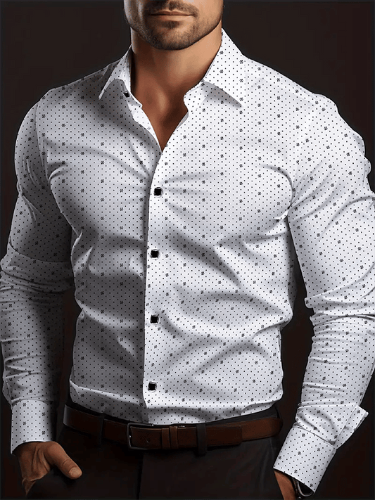 Men's Geometric Business Casual Shirt