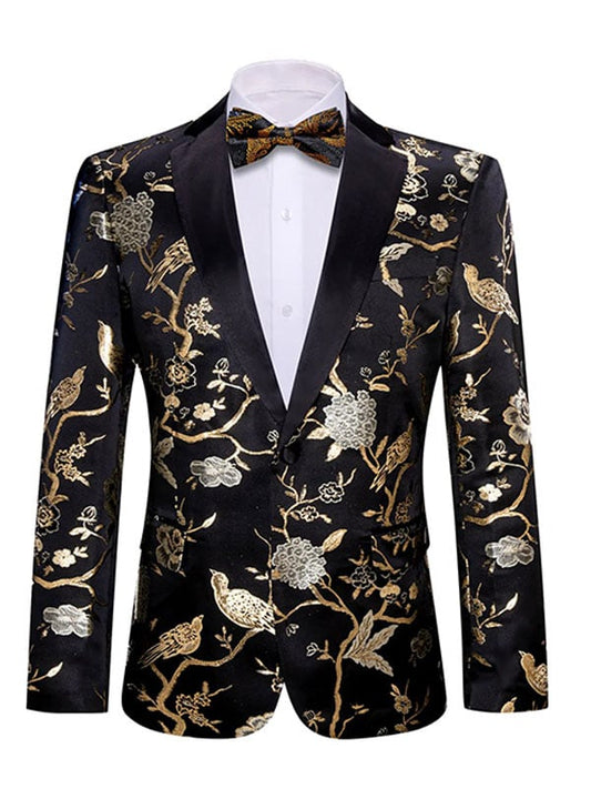 Men's Printed Gilt Blazer
