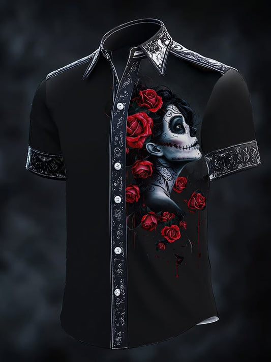 Men's Gothic Dark Short Sleeve Shirt