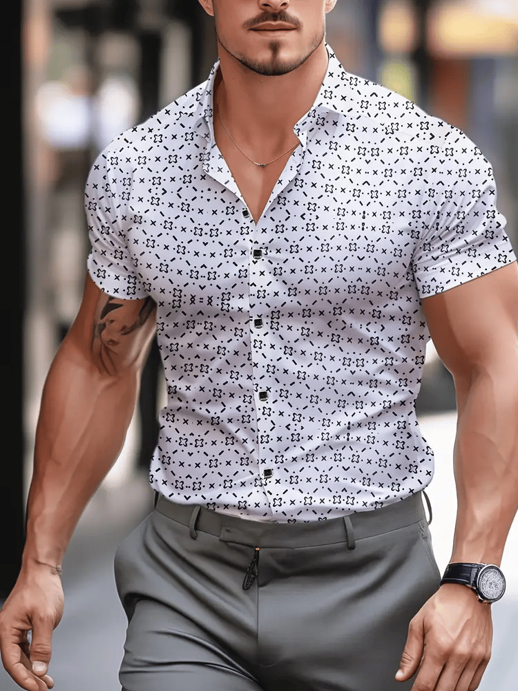 Men's business short-sleeved shirt
