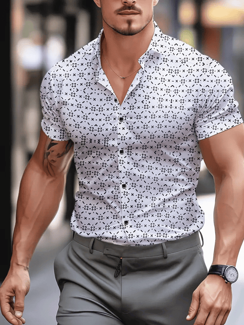 Men's business short-sleeved shirt