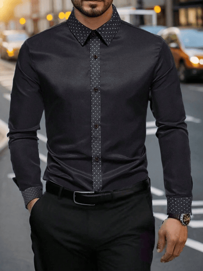 Men's Business Casual Long Sleeve Shirt
