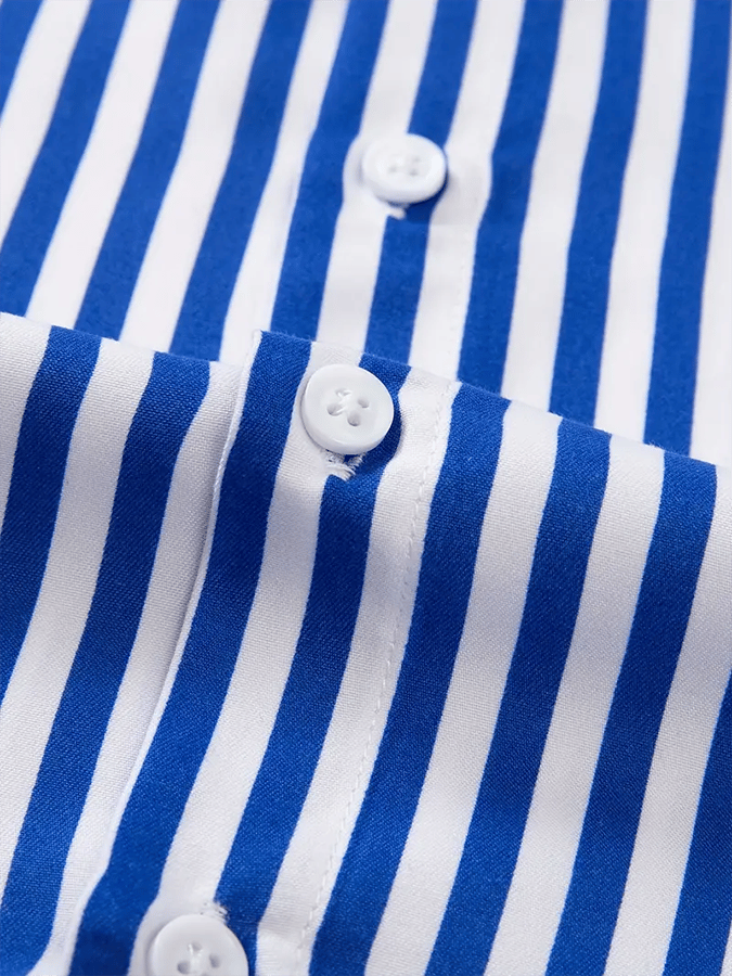 Men's Striped Business Casual Shirt
