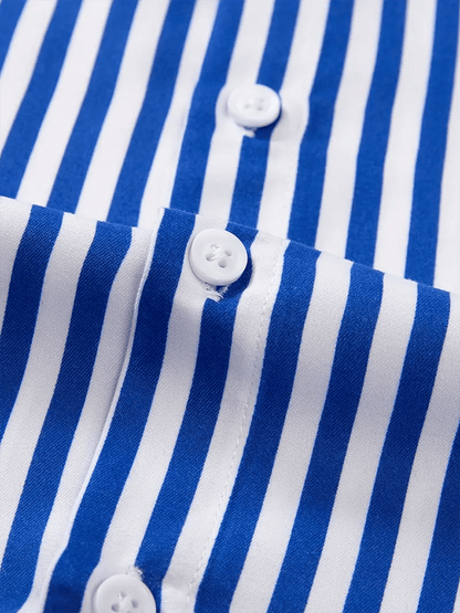 Men's Striped Business Casual Shirt
