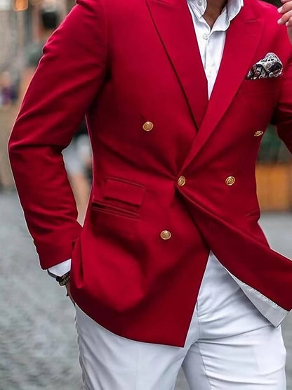 Men'S Slim Double Breasted Casual Suit