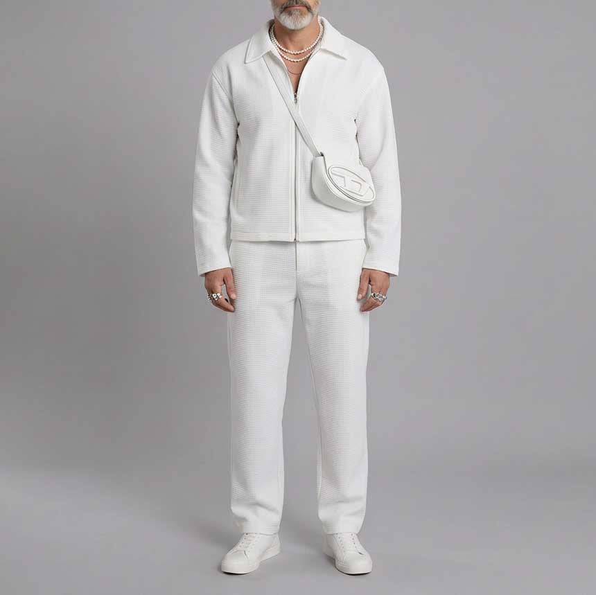 Men's Solid-Color Jacket Sets