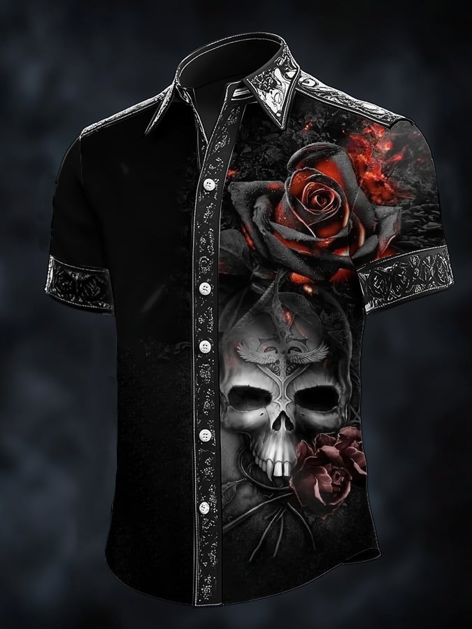 Men's Casual Retro Gentleman Satin Shirt