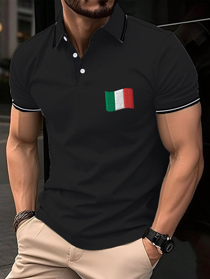 Men's "Italy" printed polo shirt