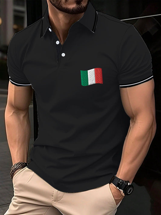 Men's "Italy" printed polo shirt