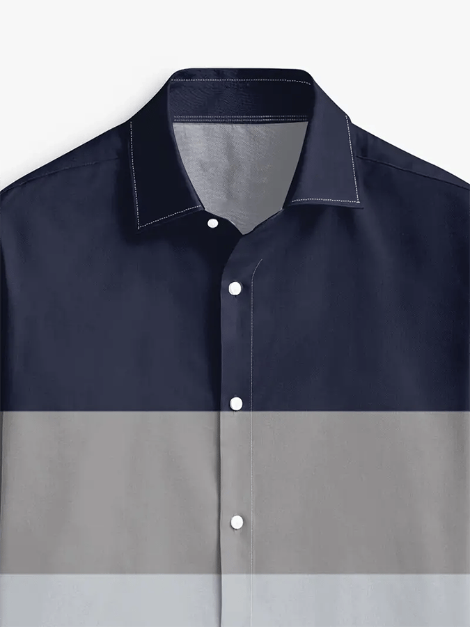 Men's Striped Business Casual Shirt