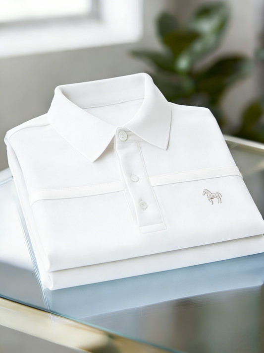 Men's Business Casual Button Short Sleeve Polo Shirt
