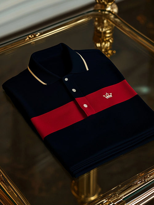 Men's Vintage Business Long Sleeve Polo Shirt