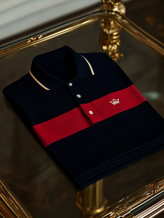 Men's Vintage Business Long Sleeve Polo Shirt