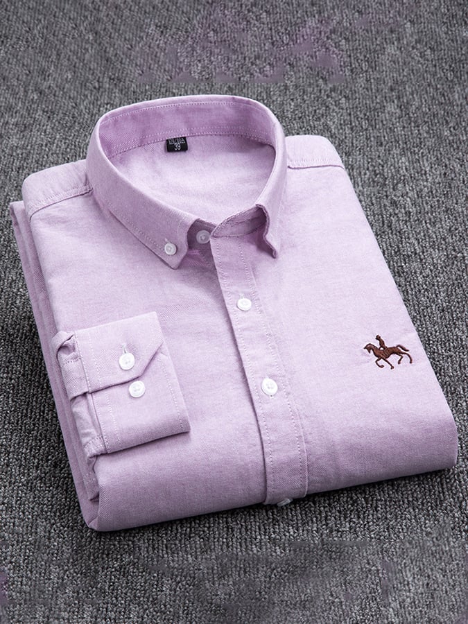 Men's Business Cotton Embroidered Shirt