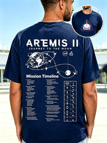 Men's Artemis II  Print Casual T-shirt