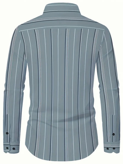 Men's Geometric Business Casual Shirt