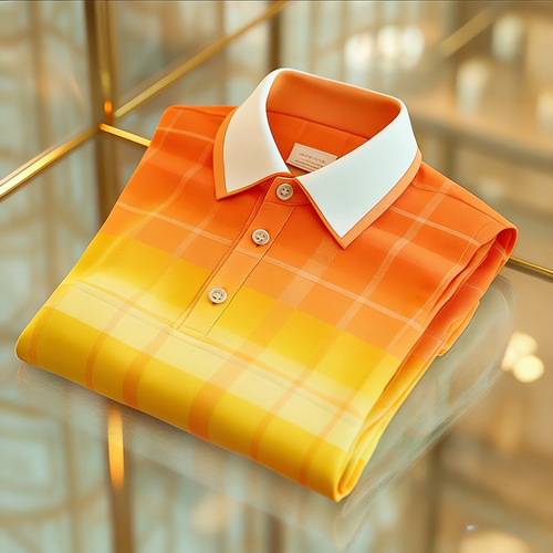 Men's Business Casual Button Short Sleeve Polo Shirt