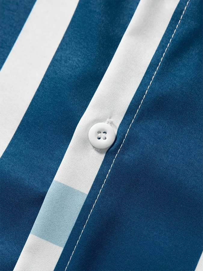 Men's Striped Business Casual Shirt