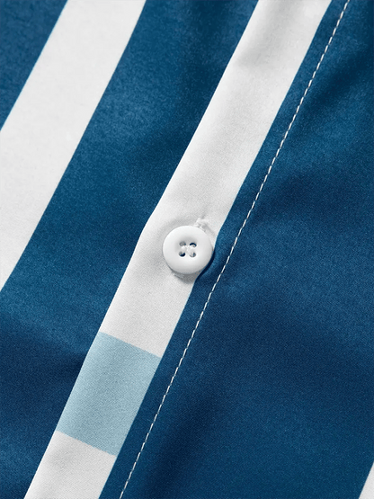 Men's Striped Business Casual Shirt