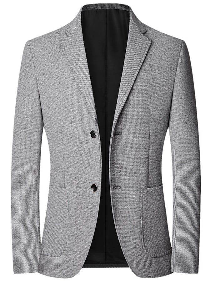 Men's Work Office Notched Collar Solid Regular Fit Blazer