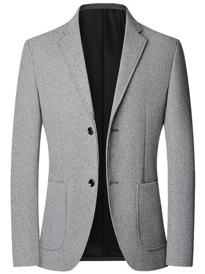 Men's Work Office Notched Collar Solid Regular Fit Blazer