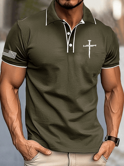 Men's Faith Print Polo Shirt