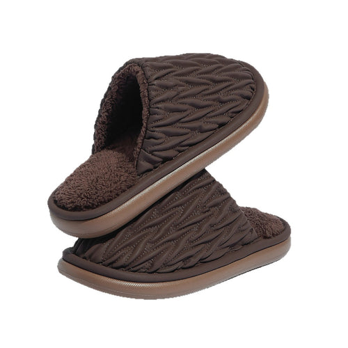Smooth, thick-soled, antibacterial, odor-resistant, warm, cotton slippers