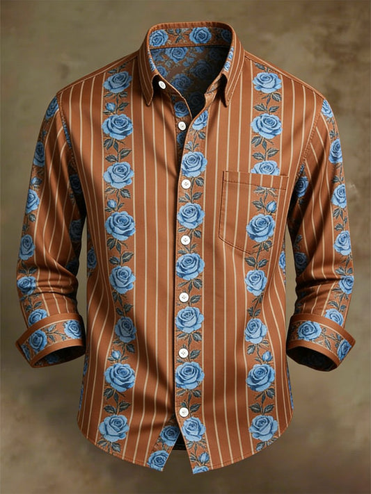 Men's Retro Business Long-Sleeve Shirt