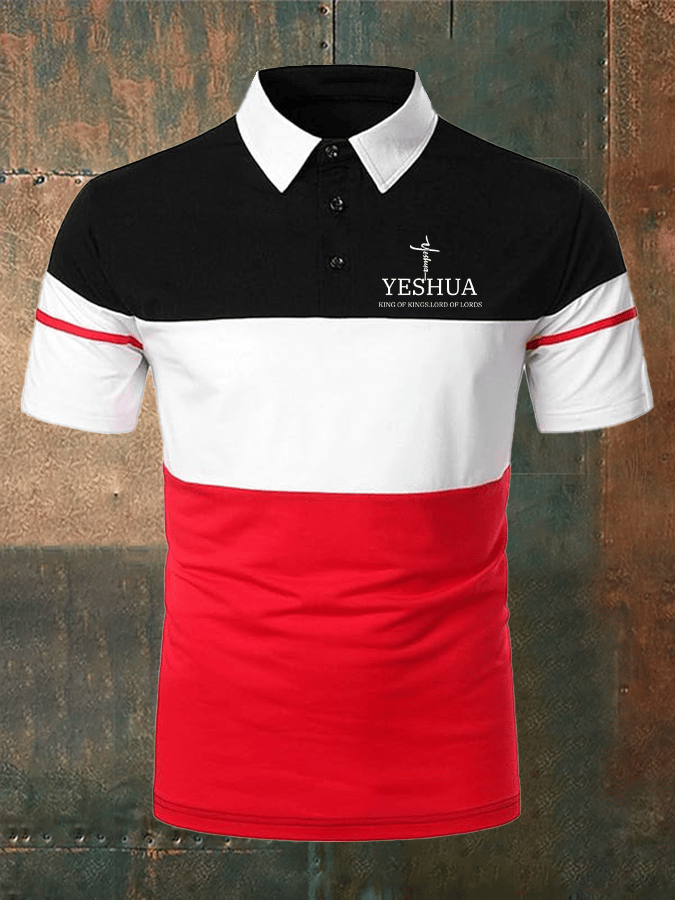 Men's Faith Printed Casual Polo Shirt